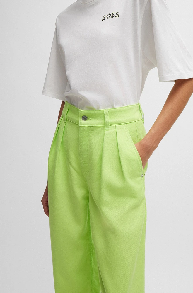 Wide-leg trousers soft twill