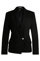 Regular-fit double-breasted jacket stretch material