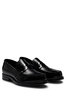 BOSS -  Dressletic leather loafers Black