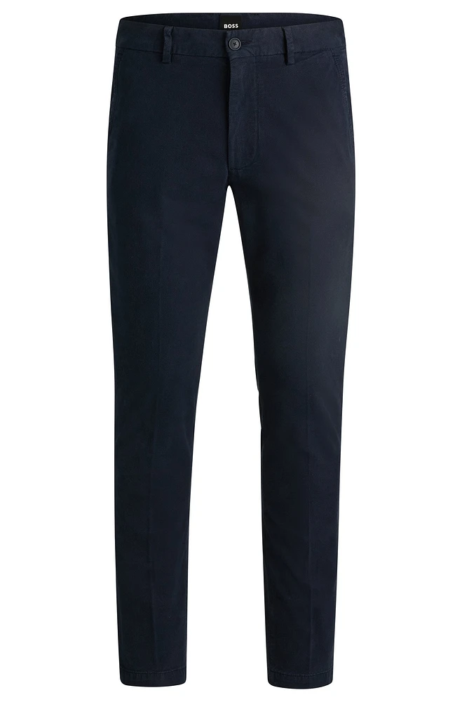 Pantalones slim fit de algodón estructurado