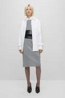 Oversize, padded cotton-poplin shirt jacket