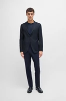 Regular-fit jacket a herringbone stretch-cotton blend