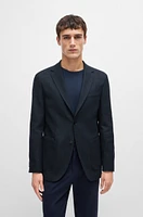 Regular-fit jacket a herringbone stretch-cotton blend