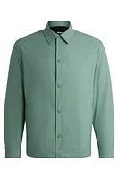 Relaxed-fit overshirt a performance-stretch wool blend