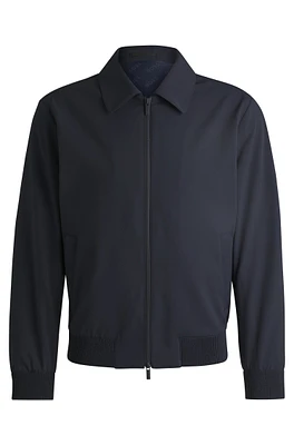 Slim-fit jacket water-repellent performance-stretch fabric