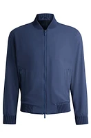 Slim-fit blouson jacket wool blend