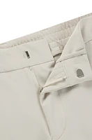 BOSS - Modern-fit trousers wrinkle-resistant performance-stretch fabric White