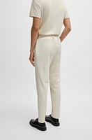 BOSS - Modern-fit trousers wrinkle-resistant performance-stretch fabric White