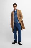 Regular-fit coat moleskin