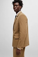 Relaxed-fit double-breasted jacket cotton twill