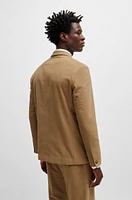 Relaxed-fit double-breasted jacket cotton twill