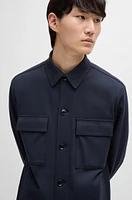 Relaxed-fit overshirt stretch jersey