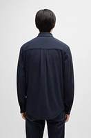 Relaxed-fit overshirt stretch jersey