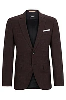 Slim-fit jacket virgin wool and linen