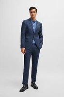 Slim-fit trousers wool and linen