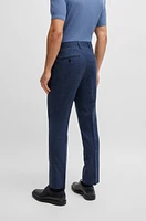 Slim-fit trousers wool and linen