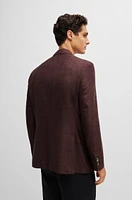 Regular-fit jacket wool, silk and linen