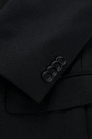 Slim-fit suit micro-patterned performance fabric