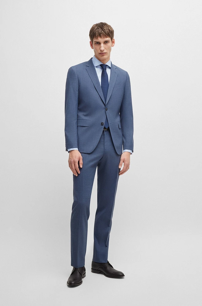 Slim-fit suit patterned stretch cloth