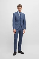 Slim-fit suit patterned stretch cloth