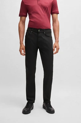 Porsche x BOSS tapered-fit jeans black performance denim