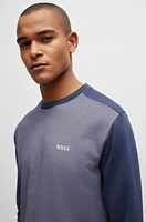 Regular-fit sweatshirt with jacquard structure