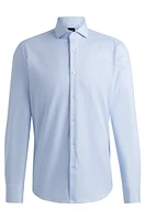 Regular-fit shirt structured easy-iron stretch cotton