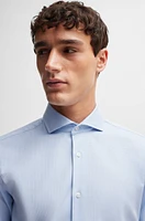 Regular-fit shirt structured easy-iron stretch cotton