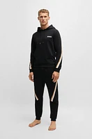 Cotton-terry hoodie with signature-stripe tape