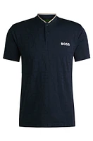 BOSS x Matteo Berrettini polo shirt monogram-mesh jacquard