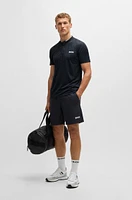 BOSS x Matteo Berrettini polo shirt monogram-mesh jacquard