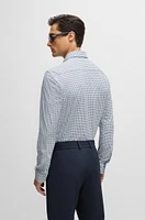 Slim-fit shirt printed performance-stretch fabric