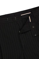 Pantalones de pernera recta con raya diplomática en mezcla lana