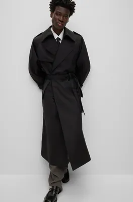 THE CHANGE trench coat with detachable belt