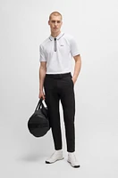 Structured-cotton polo shirt with contrast logo