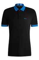 Cotton-piqué polo shirt with contrast trims