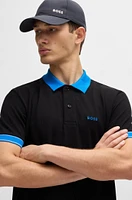 Cotton-piqué polo shirt with contrast trims