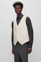 Padded cotton waistcoat with concealed closure