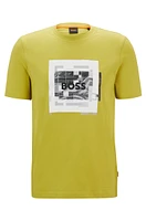 Cotton-jersey T-shirt with logo artwork