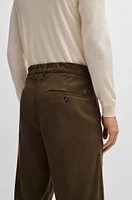 Tapered-fit regular-rise trousers stretch twill