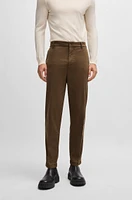 Tapered-fit regular-rise trousers stretch twill