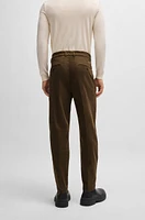 Tapered-fit regular-rise trousers stretch twill
