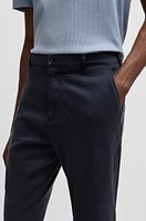 Tapered-fit regular-rise trousers stretch twill