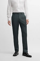 Slim-fit suit herringbone virgin wool