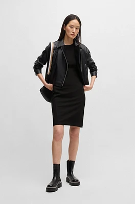 BOSS - Stretch-fabric dress with cut-out details Black