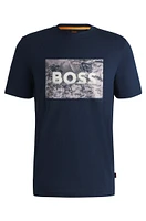 Cotton-jersey regular-fit T-shirt with logo artwork