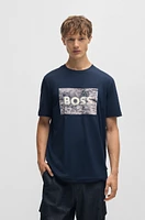 Cotton-jersey regular-fit T-shirt with logo artwork