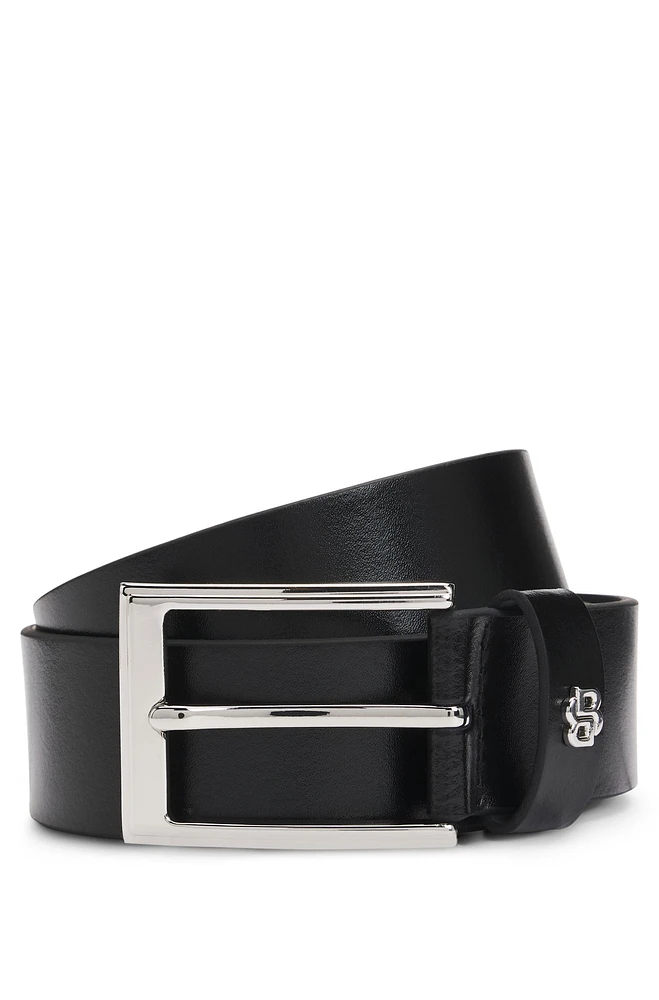 Italian-leather belt with Double B monogram keeper