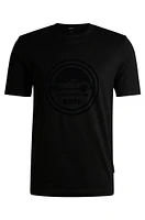 Porsche x BOSS mercerized-cotton T-shirt with special branding