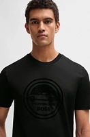 Porsche x BOSS mercerized-cotton T-shirt with special branding